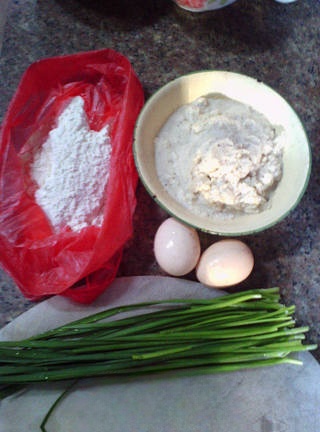 Chive and Okara Egg Pancake
