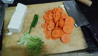 Carrot Tofu and Vegetable Soup