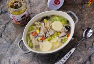 Mushroom and Japanese Tofu Soup