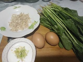 Egg, Dried Shrimp, and Spinach Soup