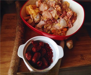 Yam, Red Date, and Free-Range Chicken Soup