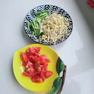 Braised Noodles with Soybean Sprouts and String Beans - Exclusive