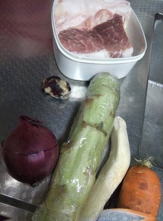 A pot of cooked food