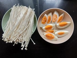 Enoki Mushrooms Mixed with Eggs - Exclusive