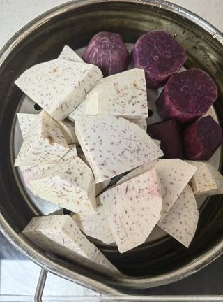 #Breakfast# Low-calorie, low-fat taro and konjac box cake