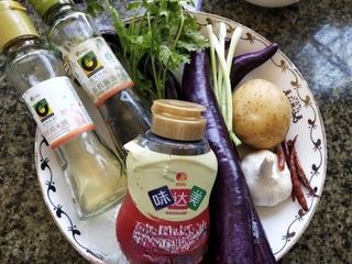 Oil-free mashed potatoes with eggplant