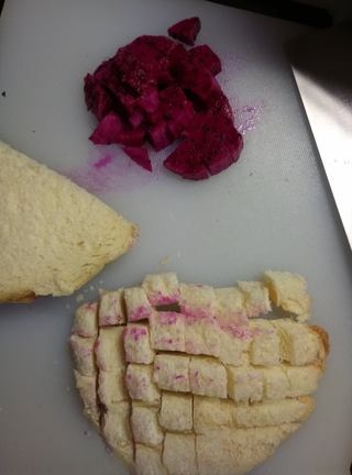 Exclusive Dragon Fruit Yogurt Mixed Toast