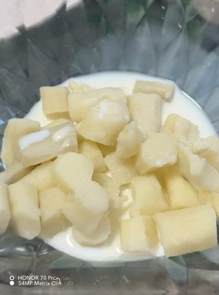 Dragon Fruit and Yam Cake