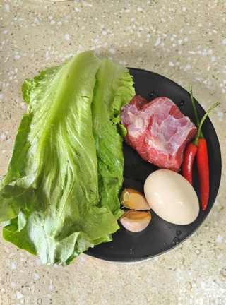 Lettuce and Beef Mixed Rice