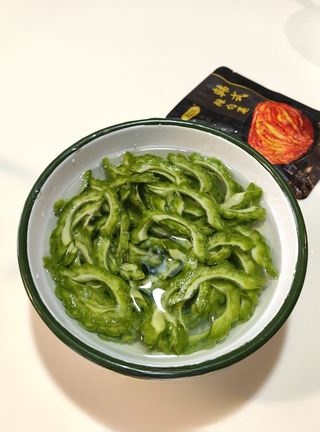 Spicy Kimchi with Warm Bitter Melon