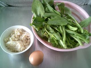 Egg and Brown Rice Stir-Fried with Bok Choy Exclusive