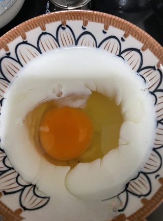 Egg, milk, honey, and red beans