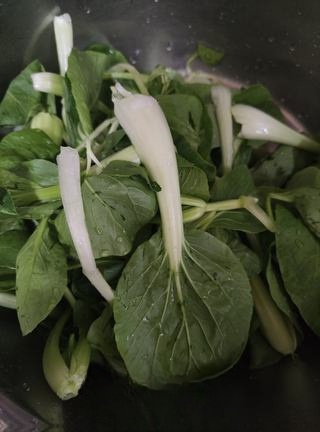 Cornmeal Cake with Baby Bok Choy Soup - Exclusive