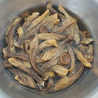 Steamed Ribs with Deer Antler Mushrooms