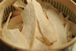 Cold Dressed King Oyster Mushrooms