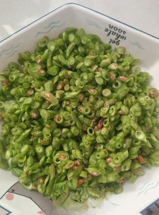 Microwave Egg and Green Bean Rice